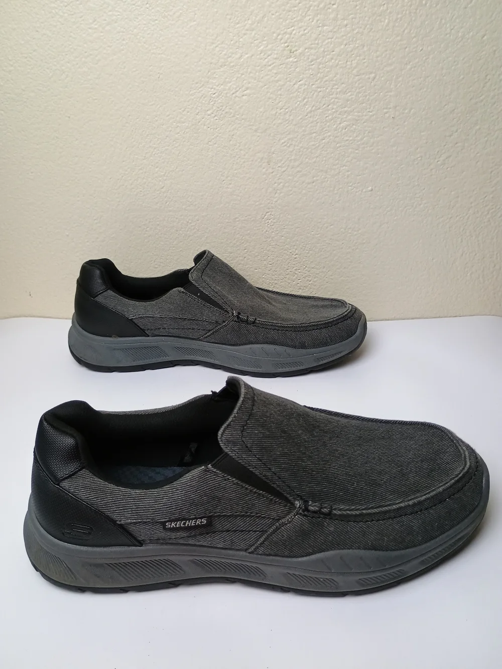 Skechers Cohagen - Vierra Men's 13 Black Slip-On Casual Loafers Relaxed Fit